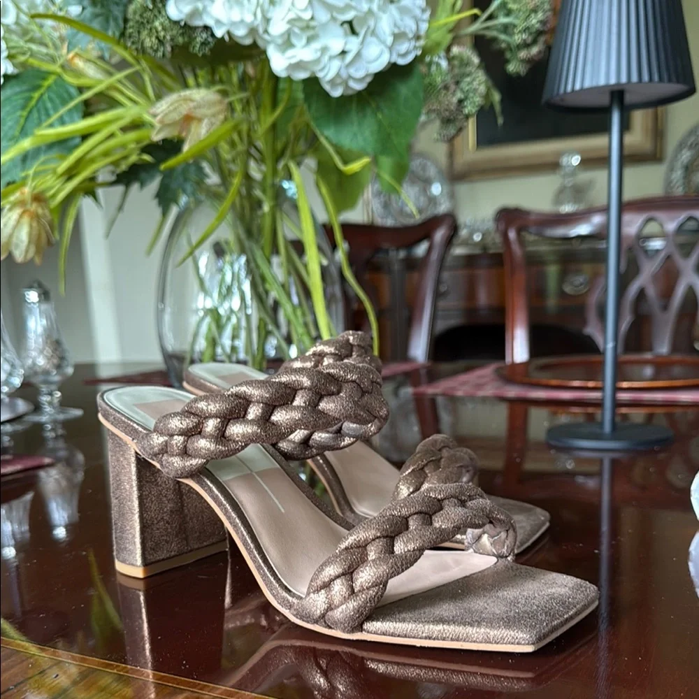 Dolce Vita Brown Heeled Sandals - Picture 6 of 16